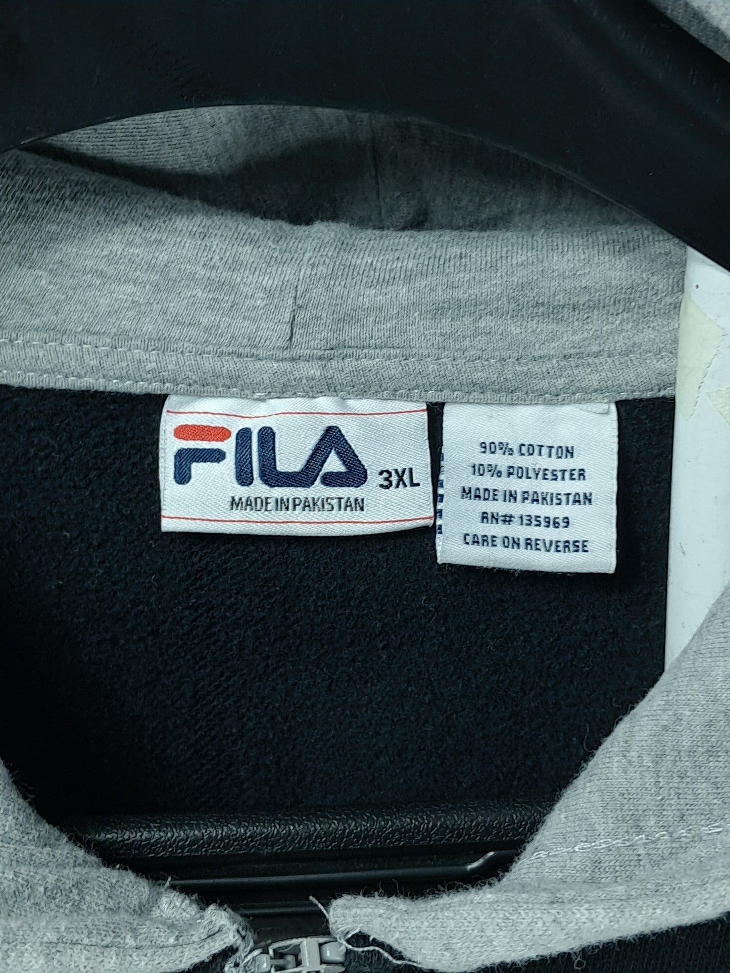 Fila Full-Zip Hoodie Gris/Negro