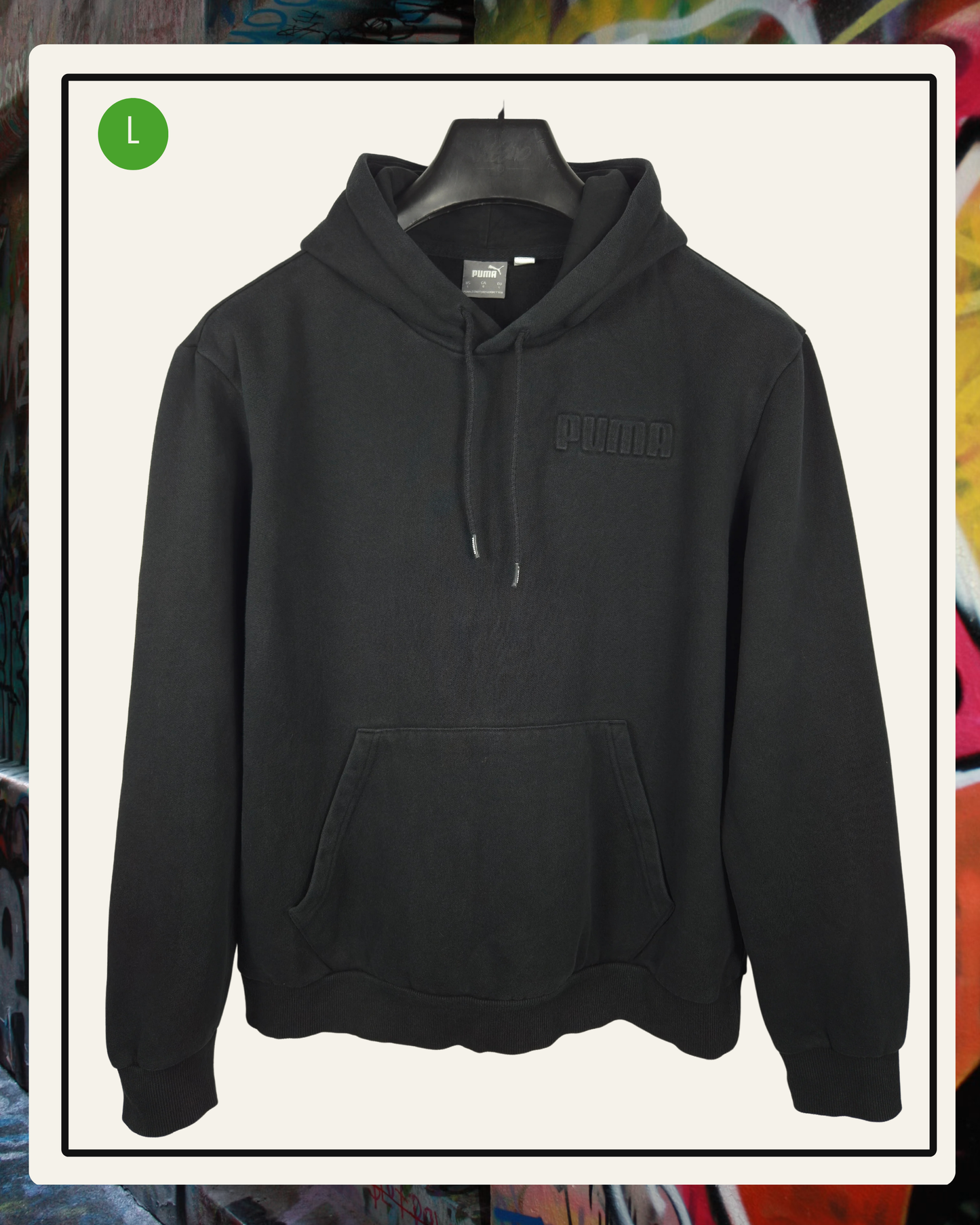 Puma Hoodie Negro Faded