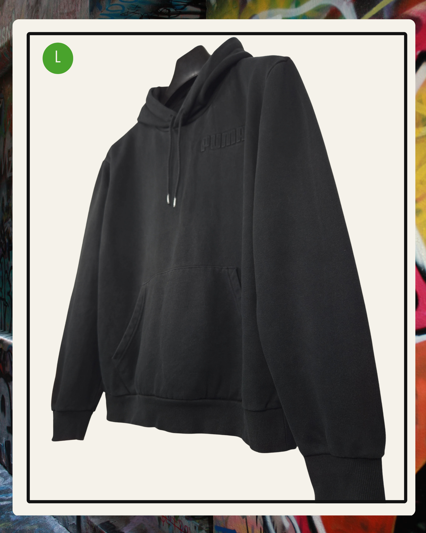Puma Hoodie Negro Faded