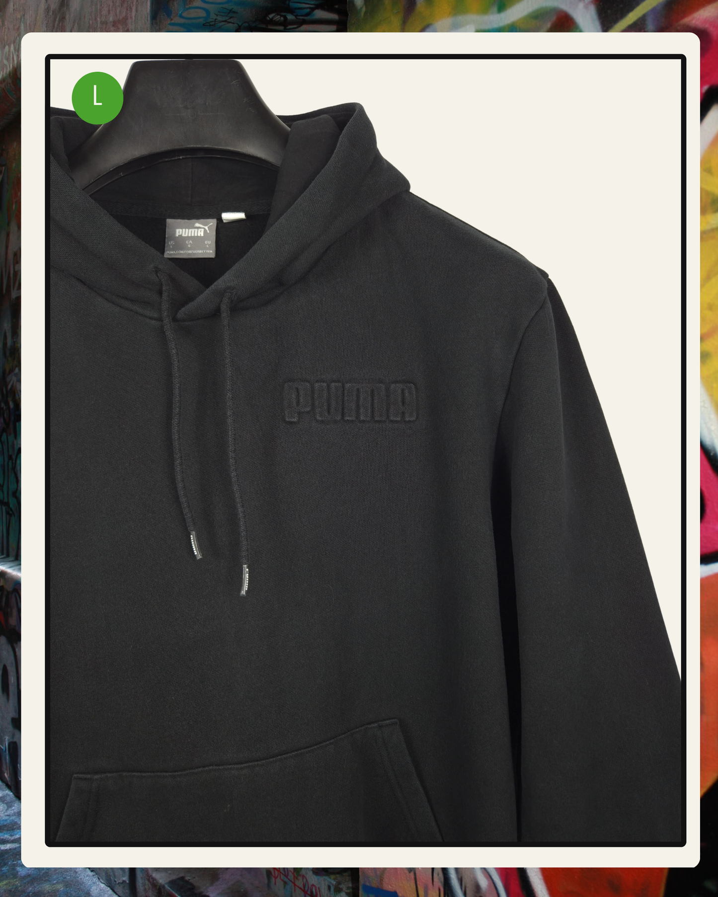 Puma Hoodie Negro Faded