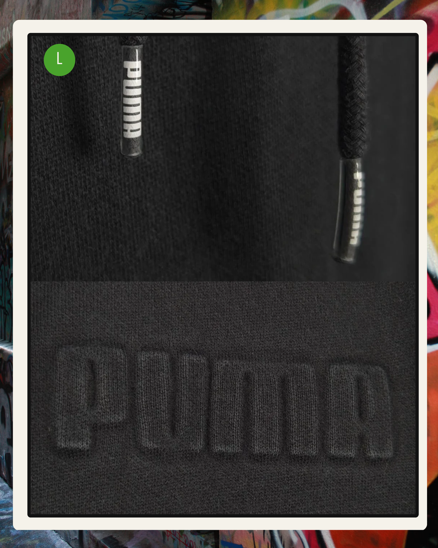 Puma Hoodie Negro Faded