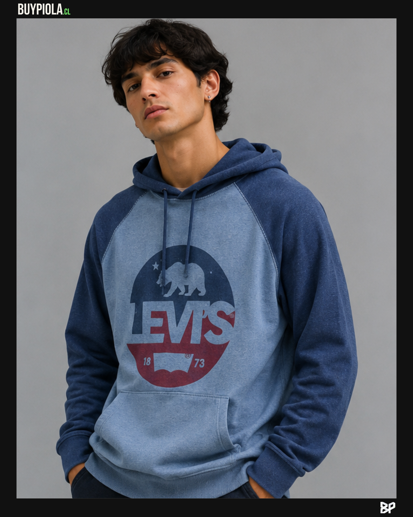 Levi's Hoodie Raglan Celeste/Azul