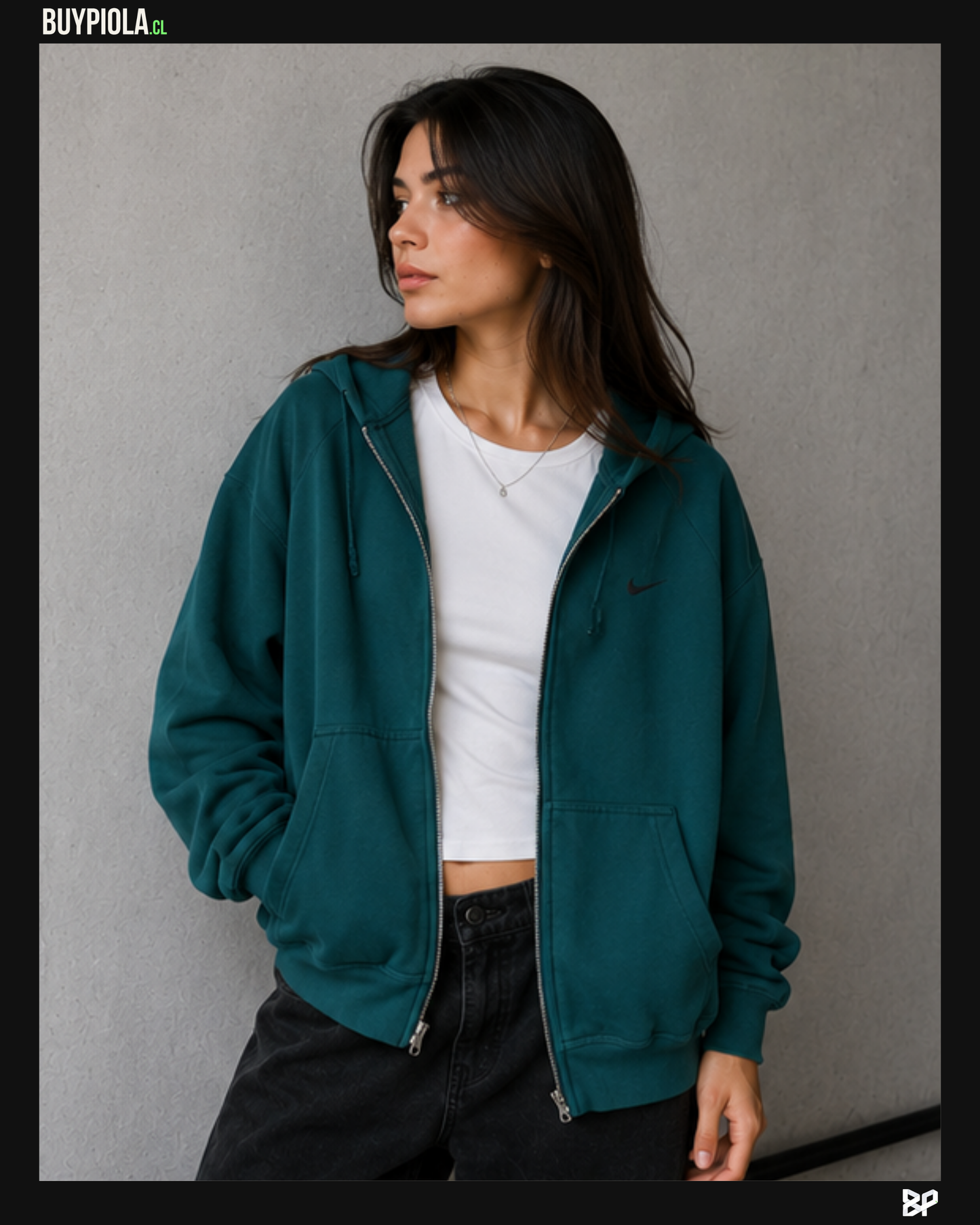 Nike Hoodie Verde Petróleo