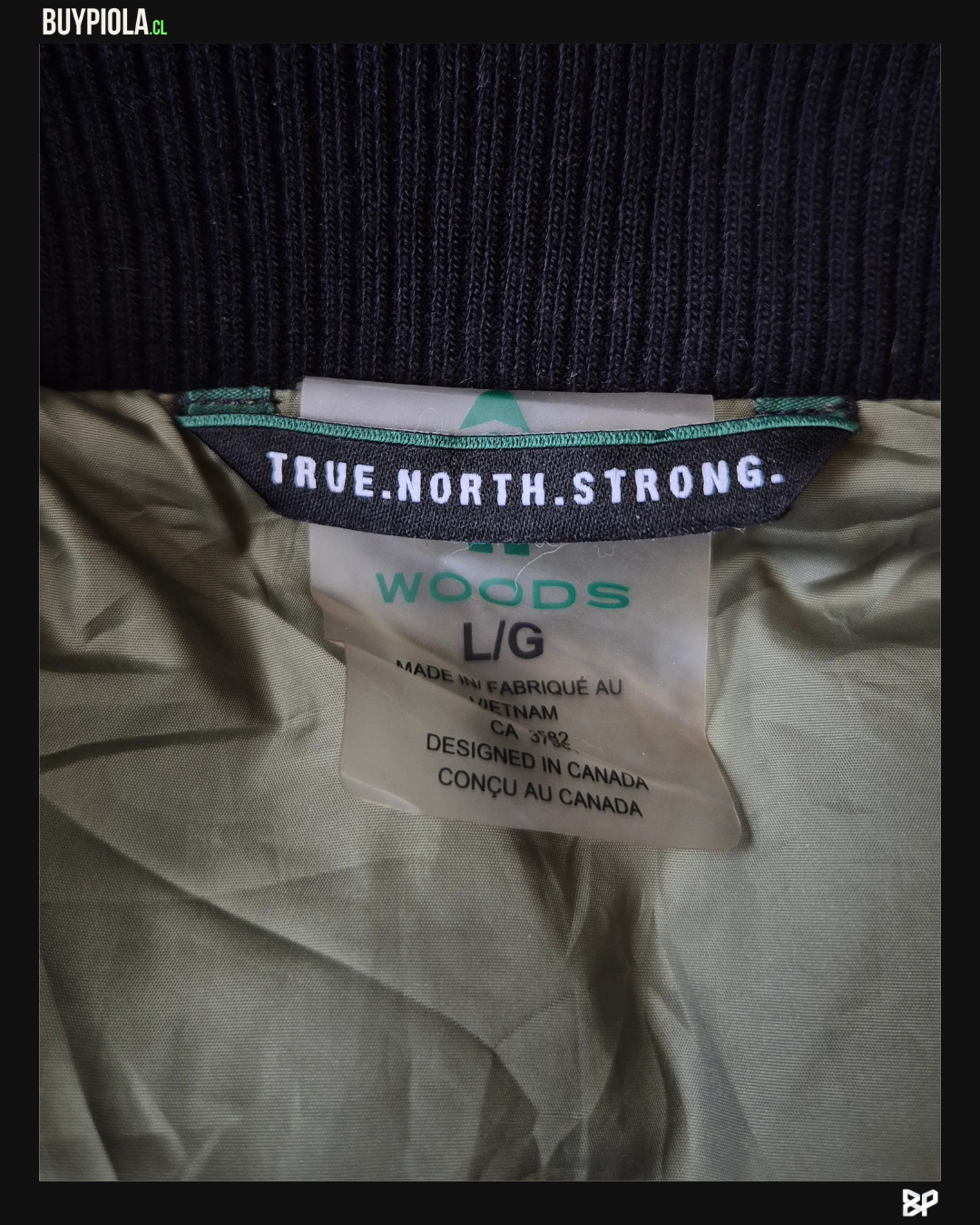 Woods Chaqueta Puffer Verde Oliva con Capucha