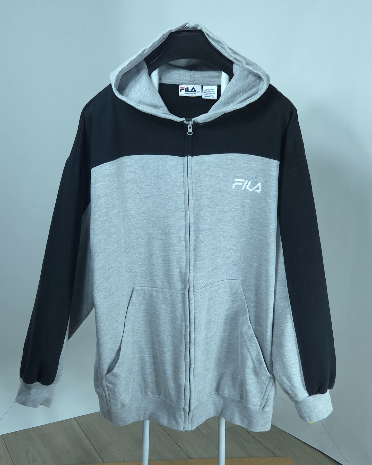 Fila Full-Zip Hoodie Gris/Negro