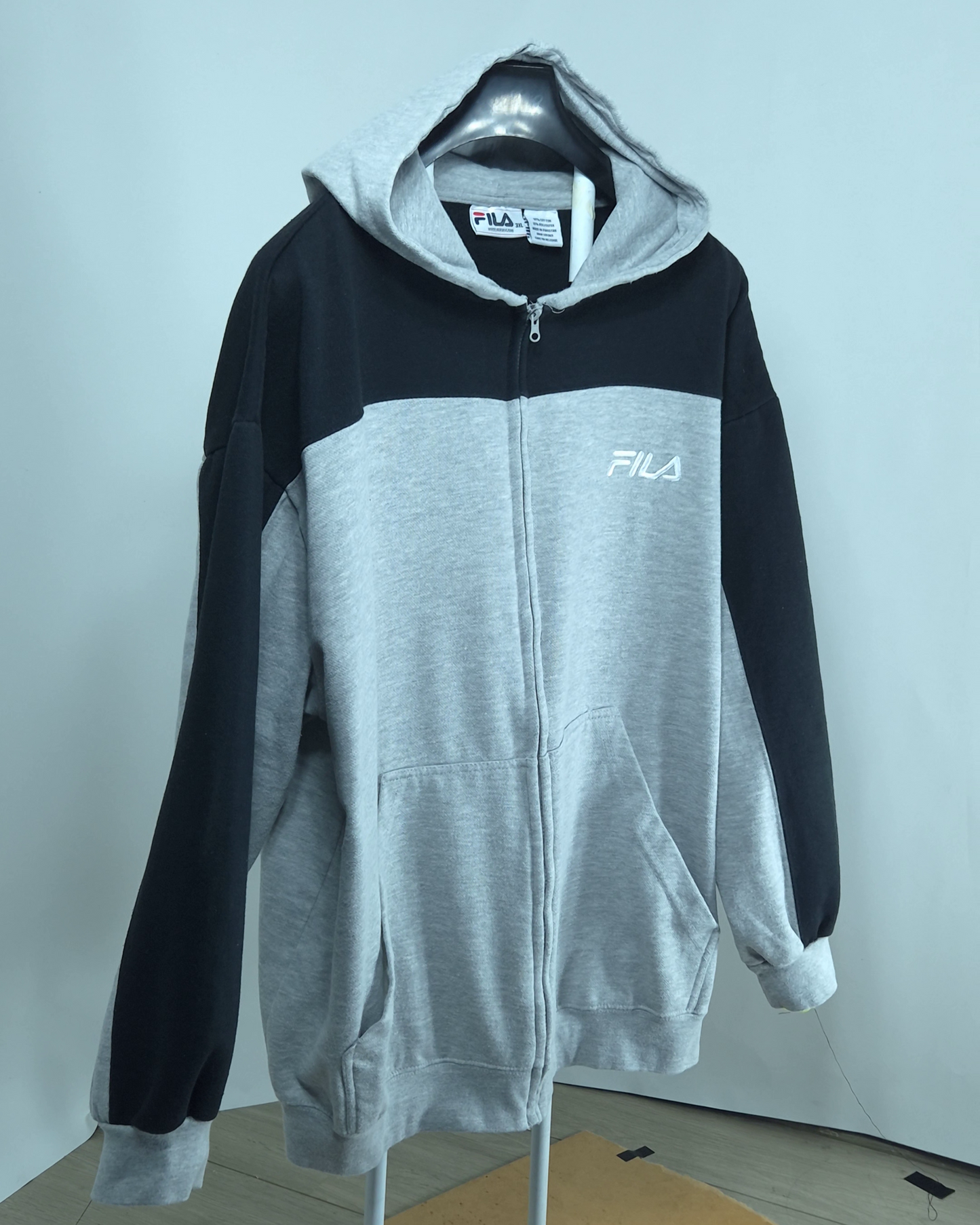 Fila Full-Zip Hoodie Gris/Negro