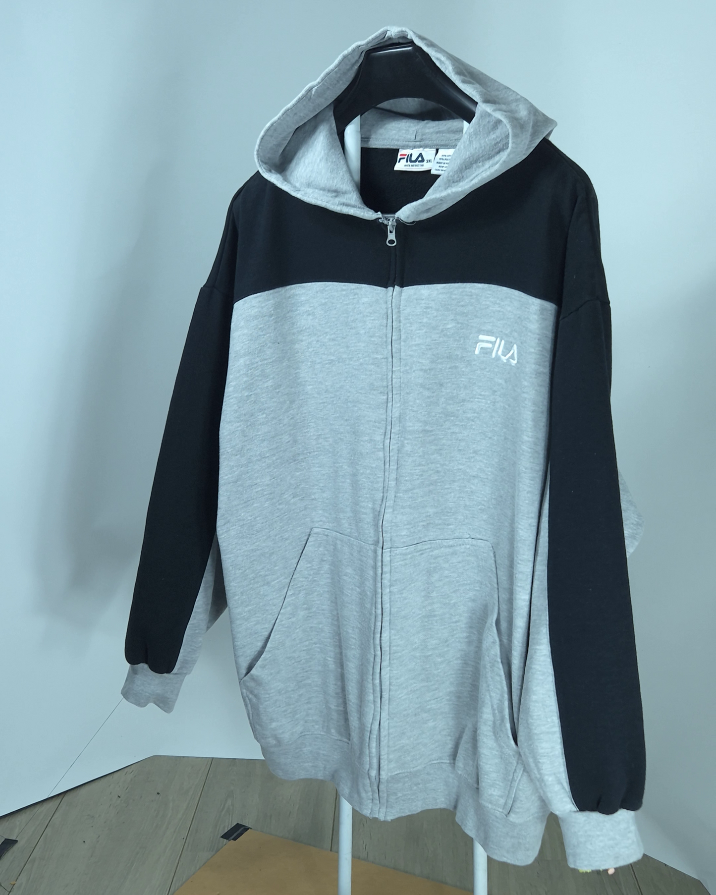 Fila Full-Zip Hoodie Gris/Negro