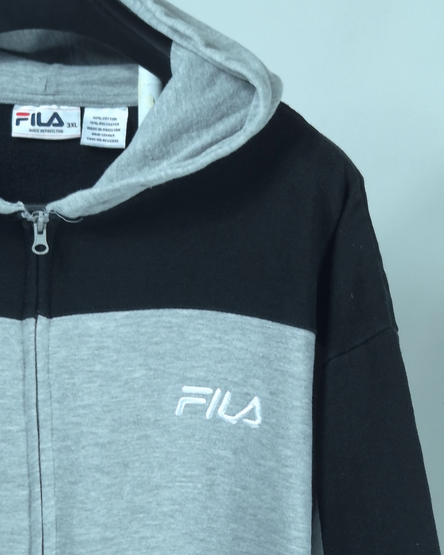 Fila Full-Zip Hoodie Gris/Negro